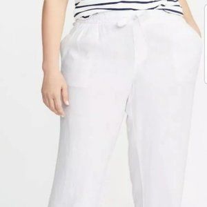 Old Navy XXL White Wide Leg Linen Pants A19-2